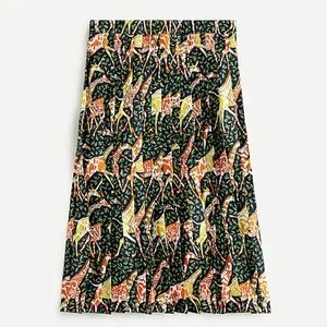 NWT J. Crew Pleated Giraffe Skirt, sz 2